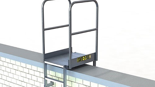 Access Ladder for Parapet Wall