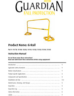 Guardian Portable Guardrail G-Rail System Manual