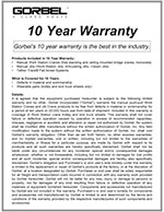 Tether Track 10-Year Warranty