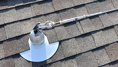 Roofsafe Horizontal Lifeline Installation on Shingle Roof