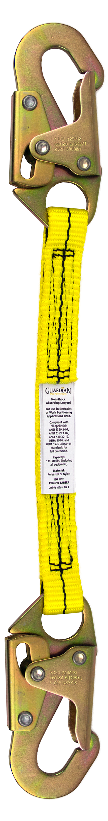 Guardian 01250 2' Single Leg Non-Shock Absorbing Lanyard