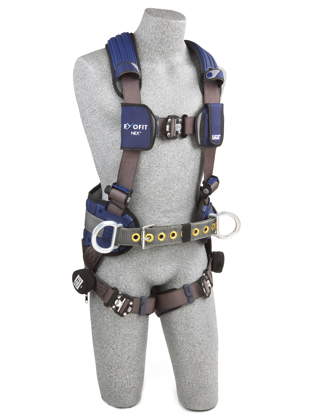 DBI/SALA 1101818 2X Delta Construction/Cross Over Style Harness With Back  And Side D-Rings, Adjustable front D-Ring, Parachute Buckles On Lower Should