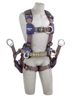 3M  DBI-SALA ExoFit STRATA Construction Harness, Triple Action Chest and  Leg Buckles, Side D-Rings