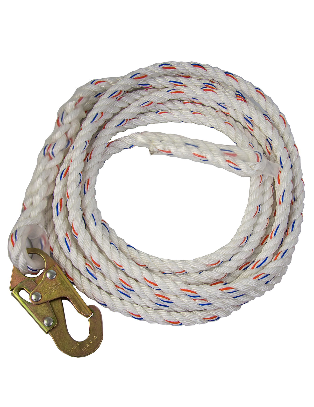 KStrong® 200 ft. Vertical White Polydac Rope Lifeline with Snap