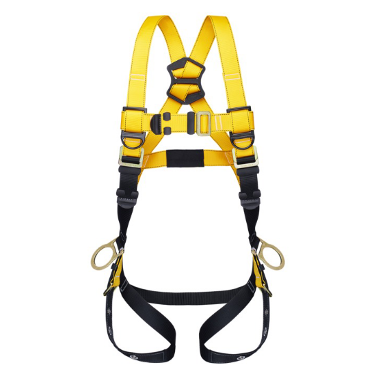 Guardian Series 1 Full-Body Harness, Pass-Through Chest, Tongue-Buckle Legs, Side D-Rings, Front